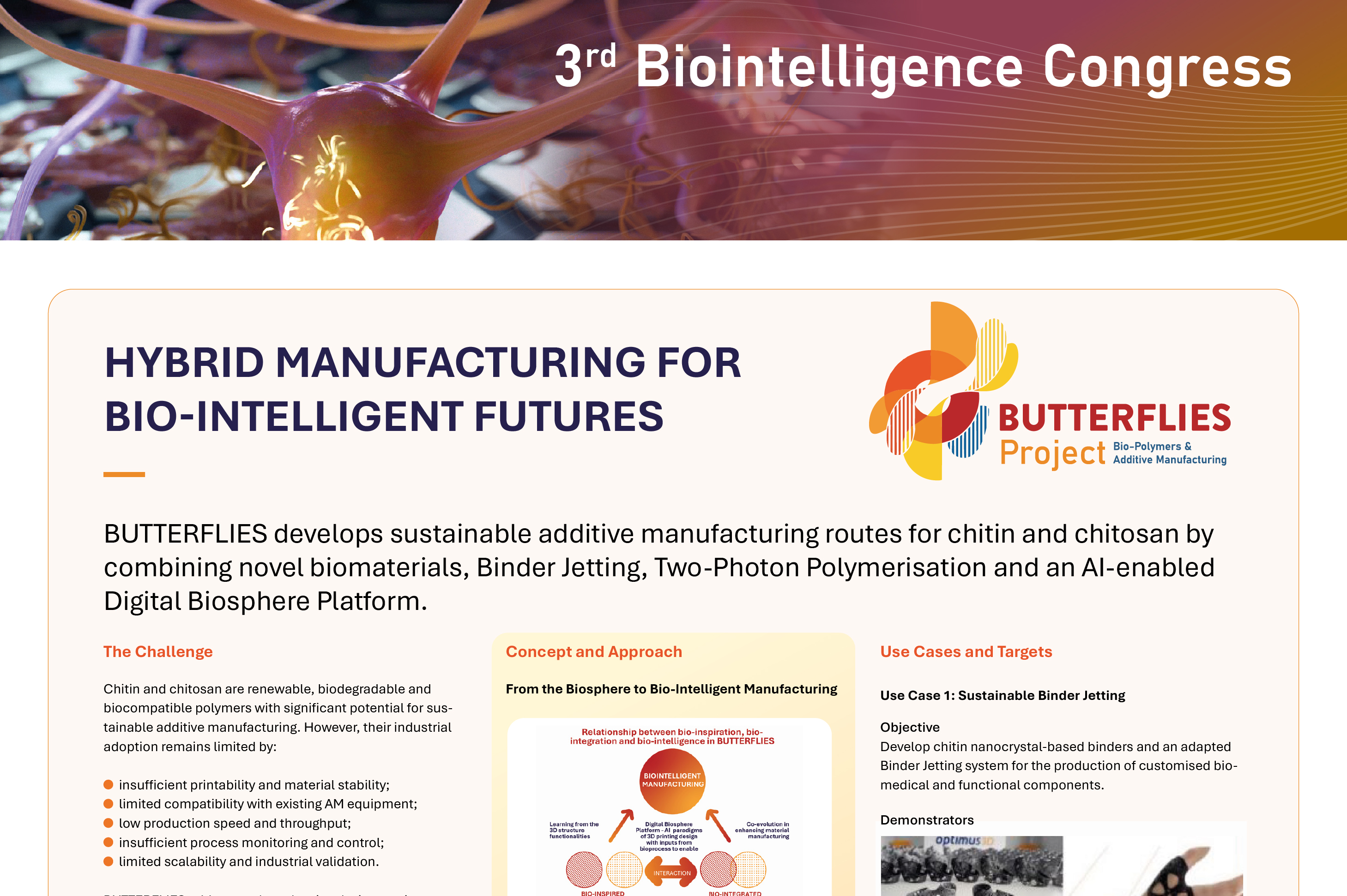 BUTTERFLIES Project at the 3rd Biointelligence Congress